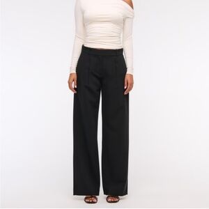 Abercrombie & Fitch Black Wide-Leg low rise Sloane Pants